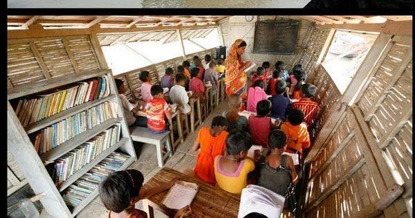 Perpustakaan Perahu di Bangladesh: Mengantar Buku ke Desa yang Terisolasi Banjir
